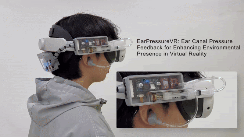 EarPressure VR: Ear Canal Pressure Feedback for Enhancing Environmental Presence in Virtual Reality